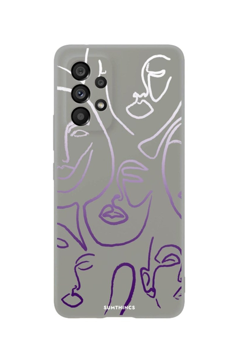 Samsung A06 Faces Premium Telefon Kılıfı Gri - SUMTHINCS