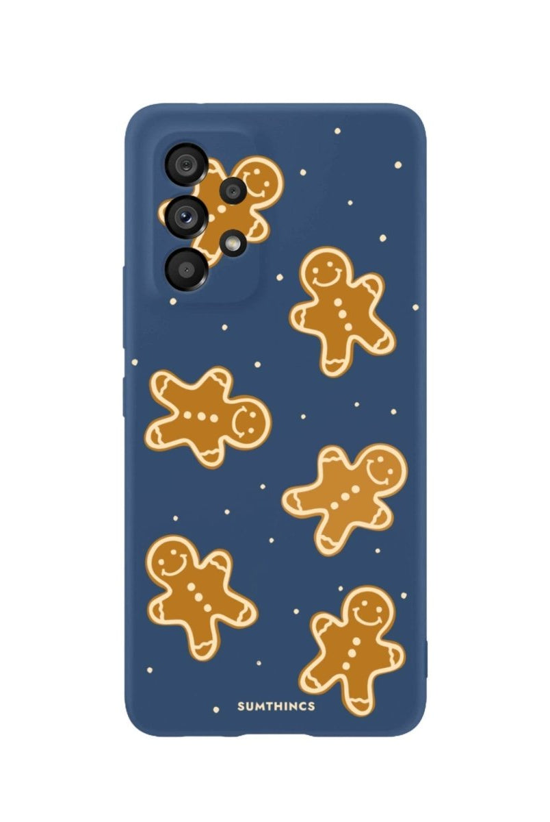 Samsung A06 Gingerbread Man Premium Telefon Kılıfı Pasifik Mavi - SUMTHINCS