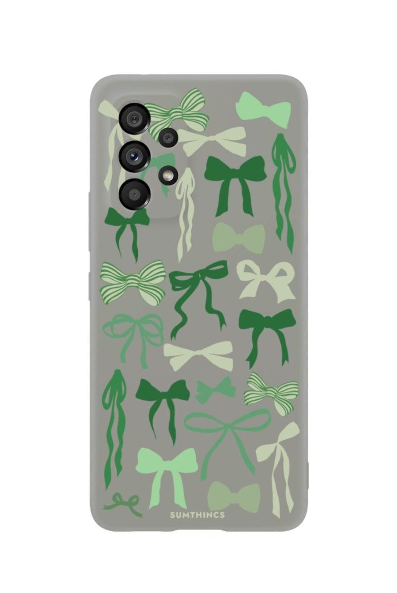 Samsung A06 Green Garland Premium Telefon Kılıfı Gri - SUMTHINCS