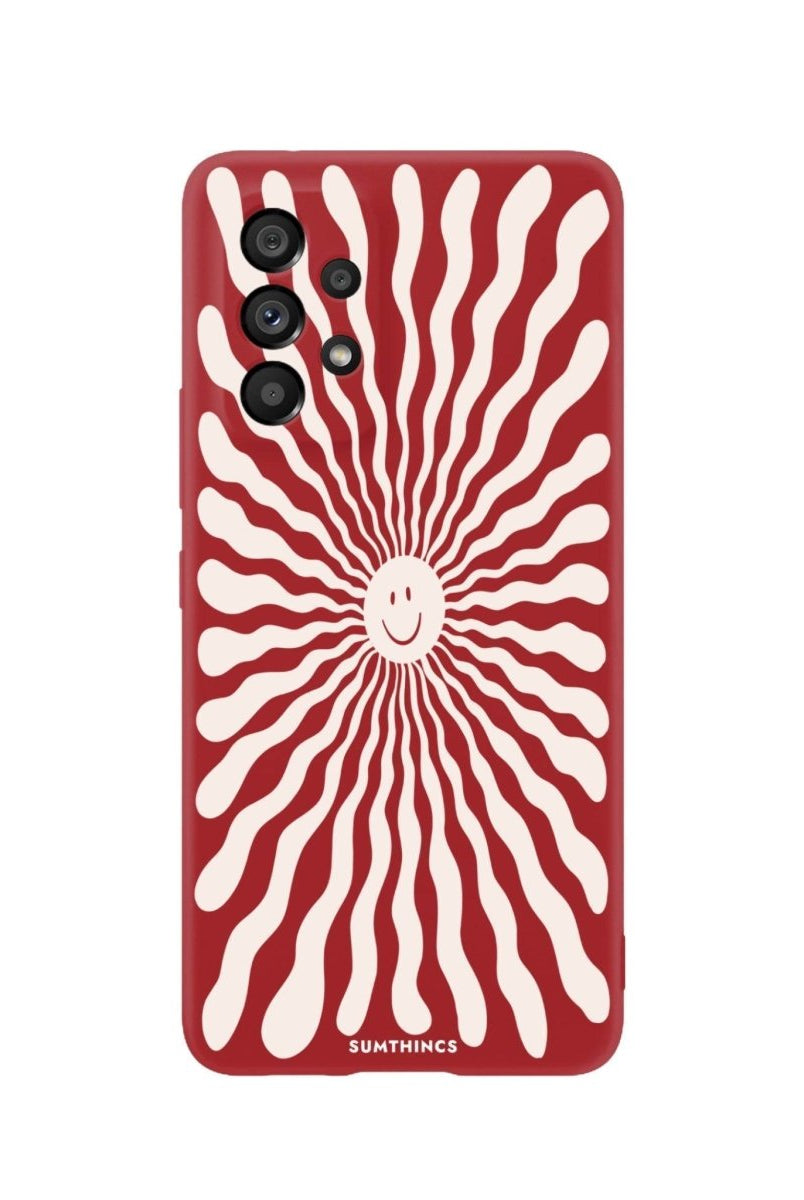 Samsung A06 Happy Little Sun Premium Telefon Kılıfı Kırmızı - SUMTHINCS