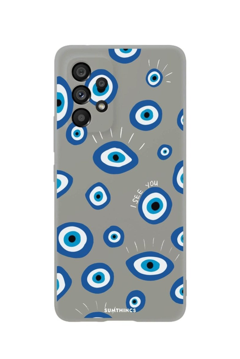 Samsung A06 I See You Premium Telefon Kılıfı Gri - SUMTHINCS