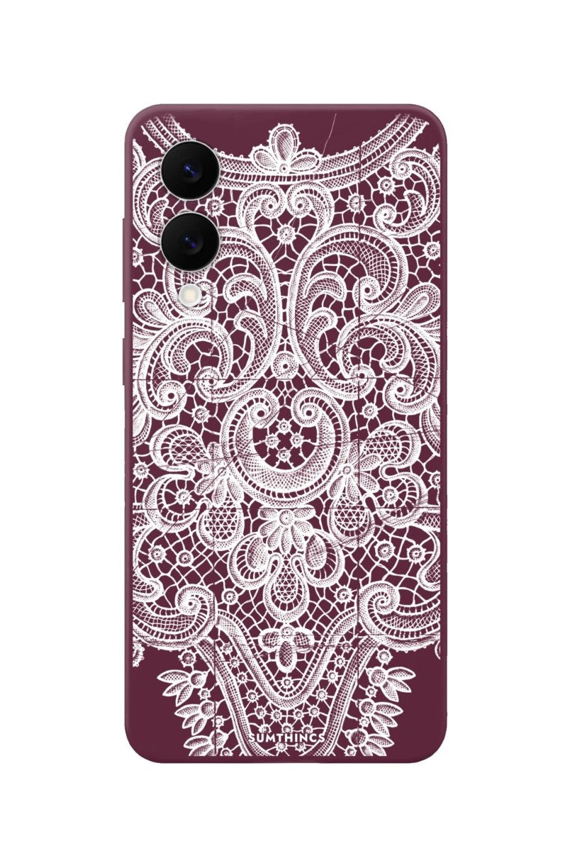 Samsung A06 Lacework Premium Telefon Kılıfı Bordo - SUMTHINCS