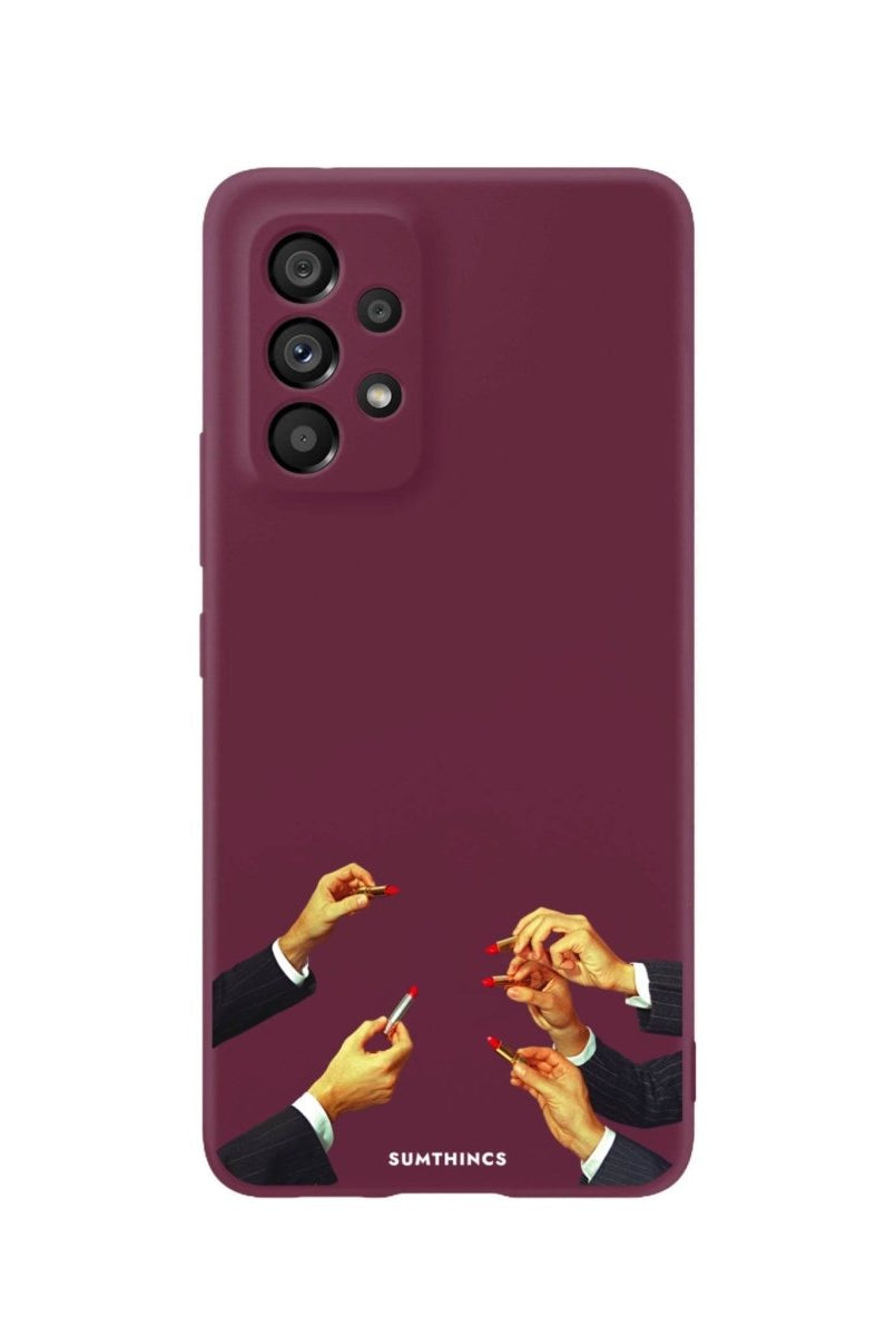 Samsung A06 Lipstick Premium Telefon Kılıfı Bordo - SUMTHINCS