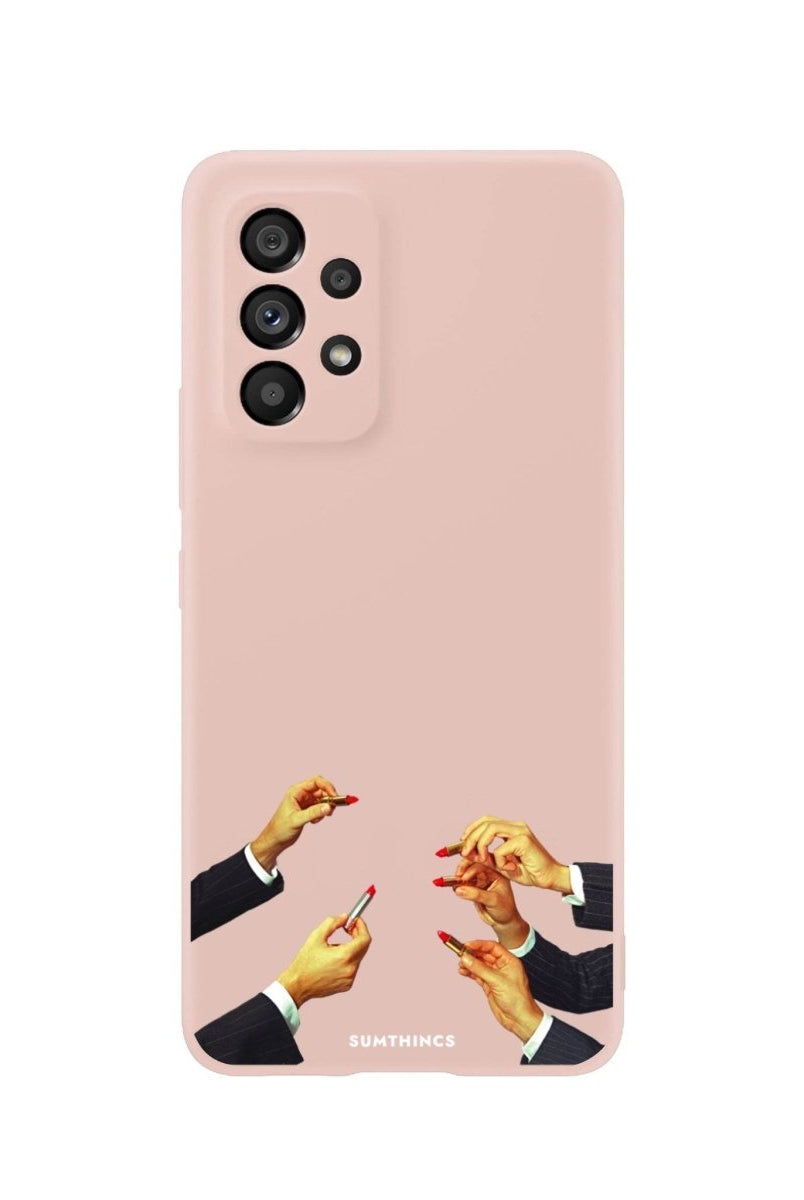 Samsung A06 Lipstick Premium Telefon Kılıfı Bej - SUMTHINCS