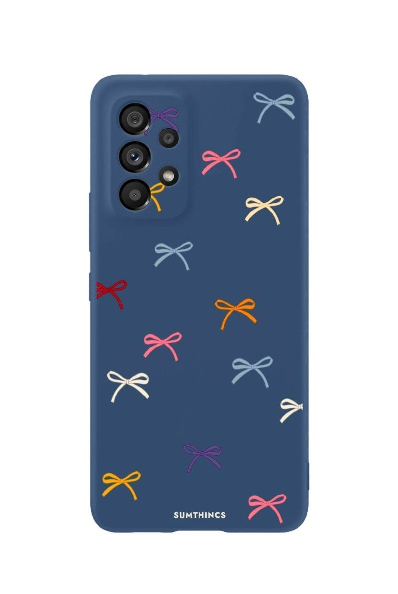 Samsung A06 Little Bows Premium Telefon Kılıfı Pasifik Mavi - SUMTHINCS