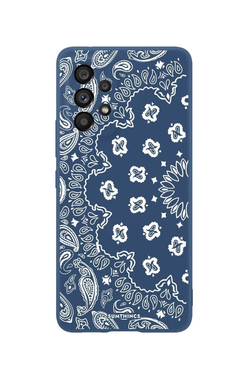 Samsung A06 Paisley Premium Telefon Kılıfı Pasifik Mavi - SUMTHINCS