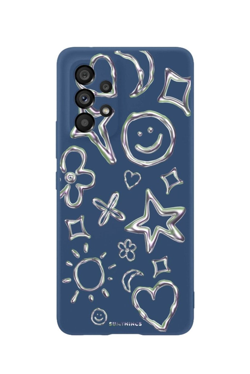 Samsung A06 Silver Doodles Premium Telefon Kılıfı - SUMTHINCS