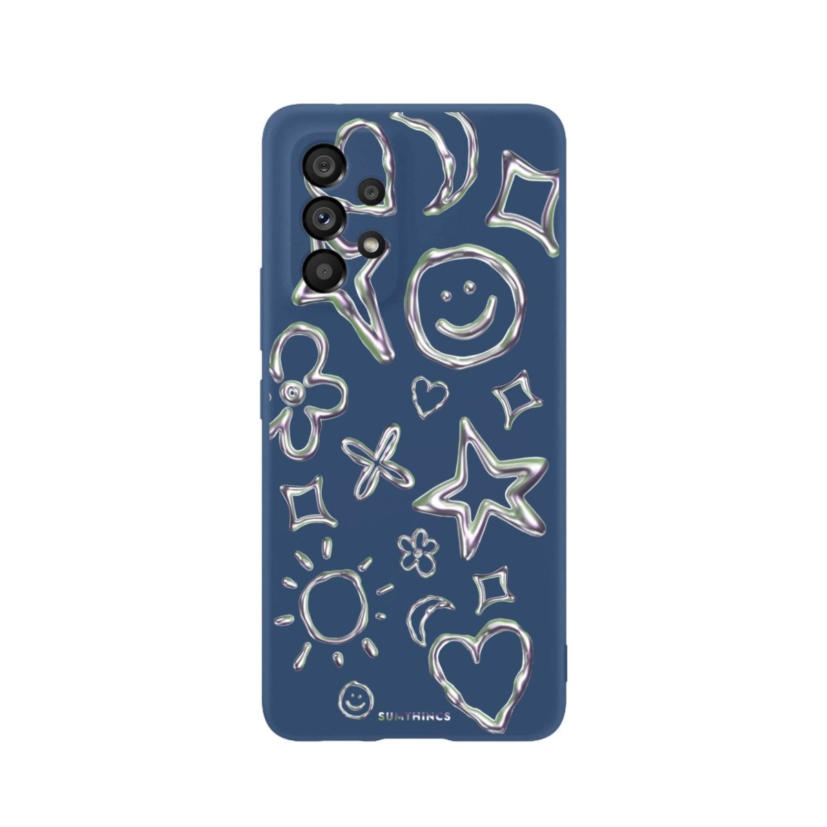 Samsung A06 Silver Doodles Premium Telefon Kılıfı - SUMTHINCS