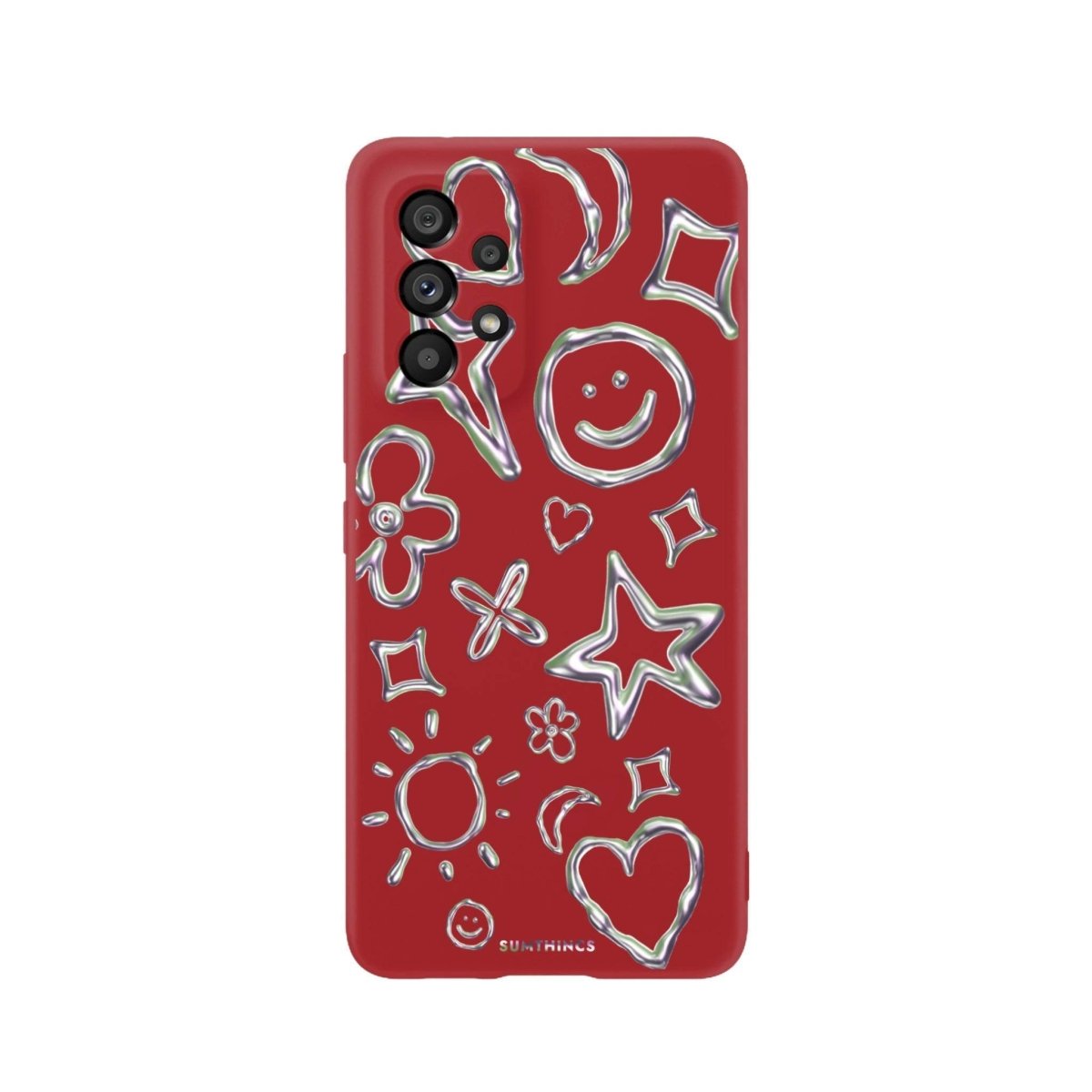 Samsung A06 Silver Doodles Premium Telefon Kılıfı - SUMTHINCS