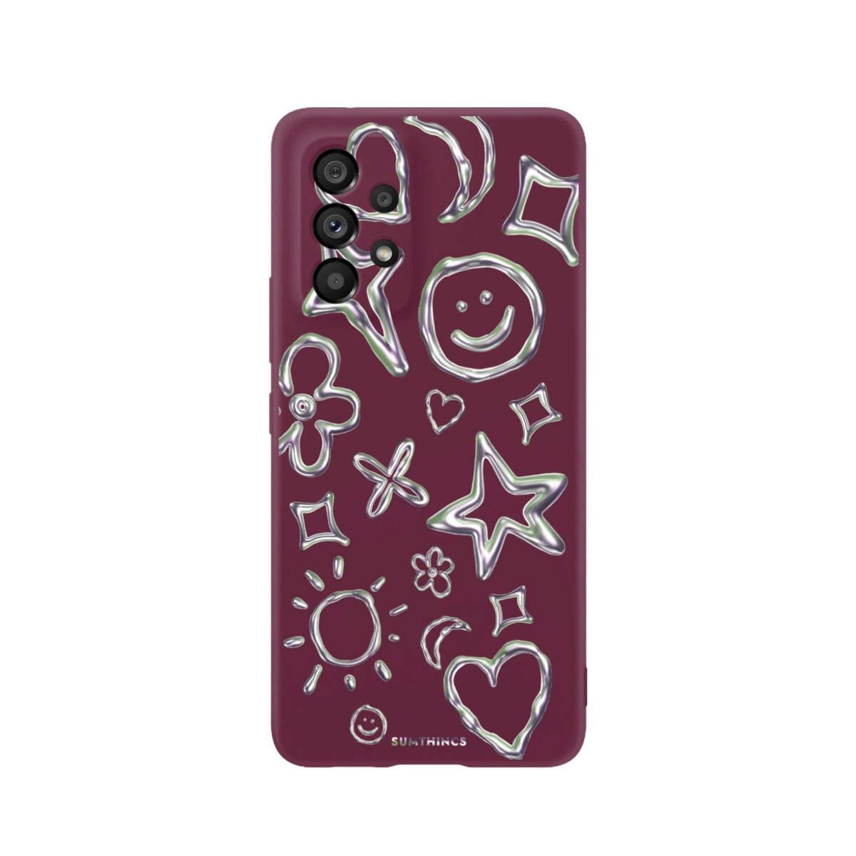 Samsung A06 Silver Doodles Premium Telefon Kılıfı - SUMTHINCS