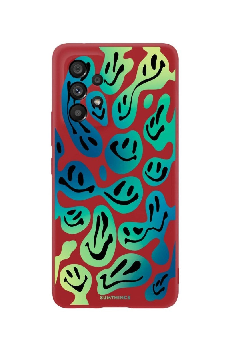 Samsung A06 Smiley Premium Telefon Kılıfı Kırmızı - SUMTHINCS
