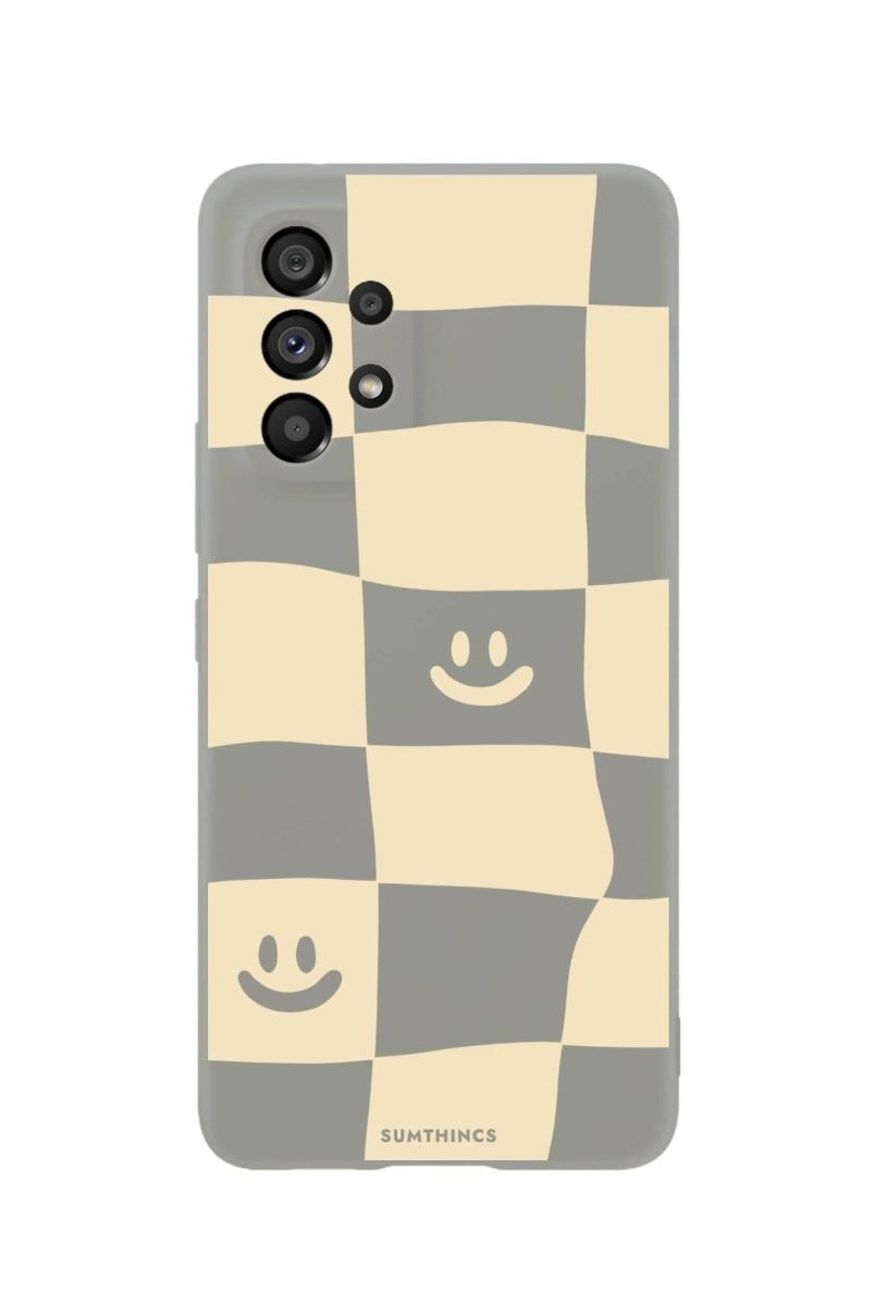 Samsung A06 Smiling Check Premium Telefon Kılıfı Gri - SUMTHINCS