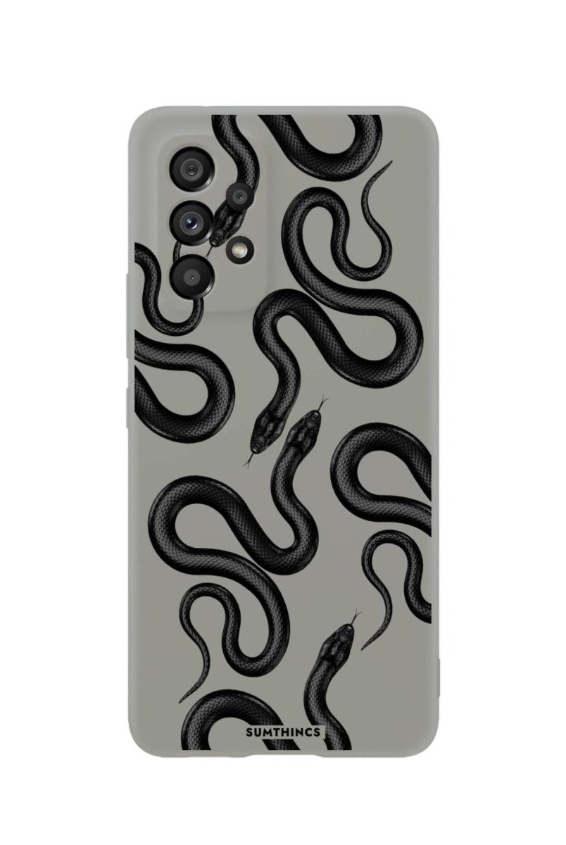 Samsung A06 Snakes Premium Telefon Kılıfı Gri - SUMTHINCS