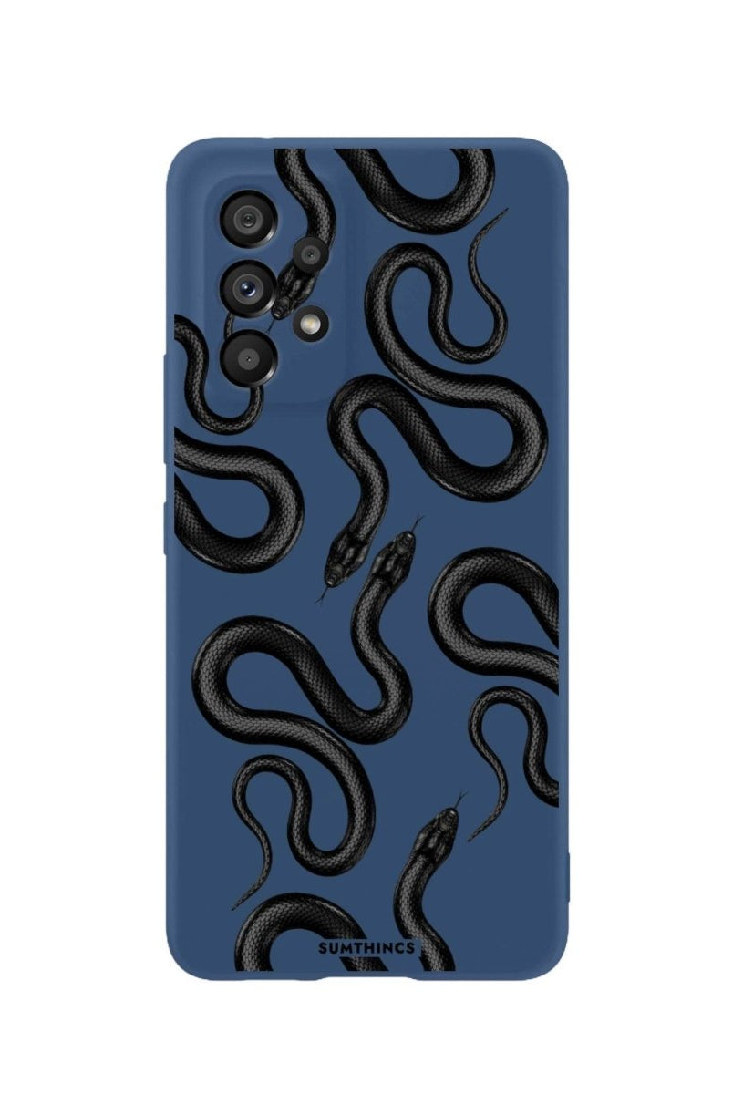 Samsung A06 Snakes Premium Telefon Kılıfı Pasifik Mavi - SUMTHINCS