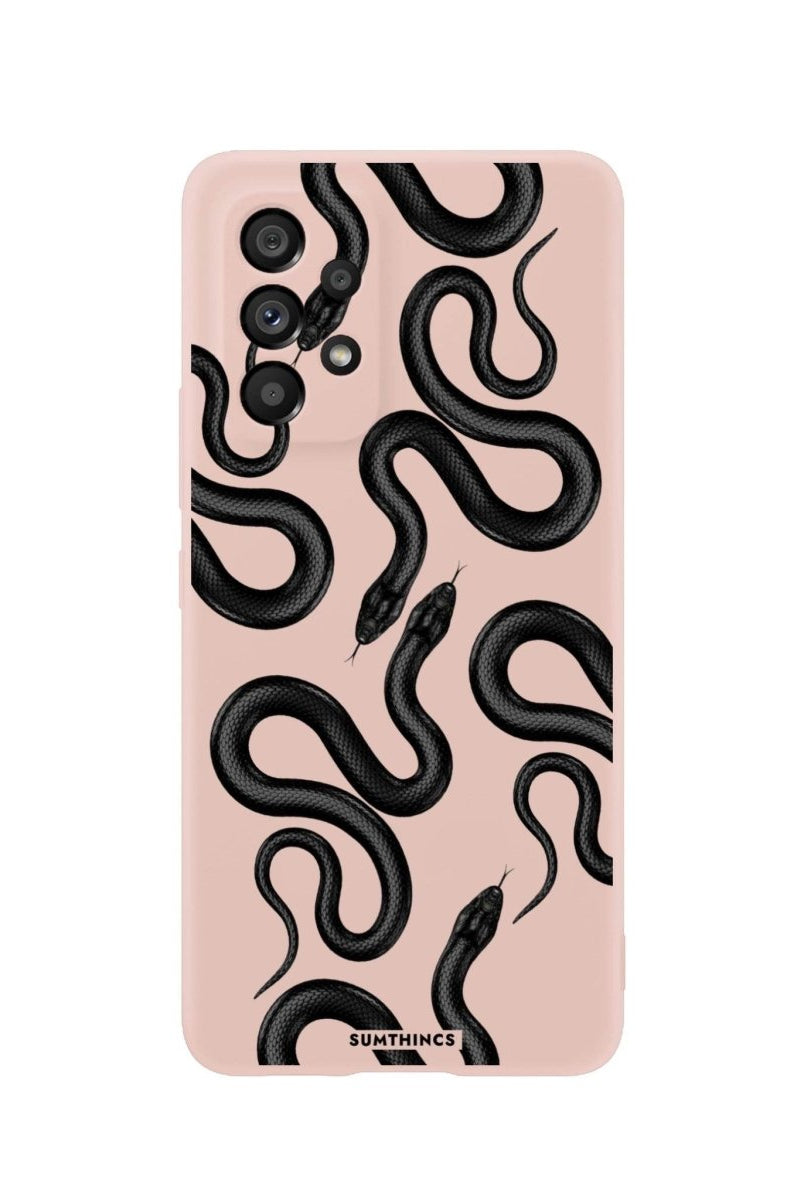 Samsung A06 Snakes Premium Telefon Kılıfı Bej - SUMTHINCS