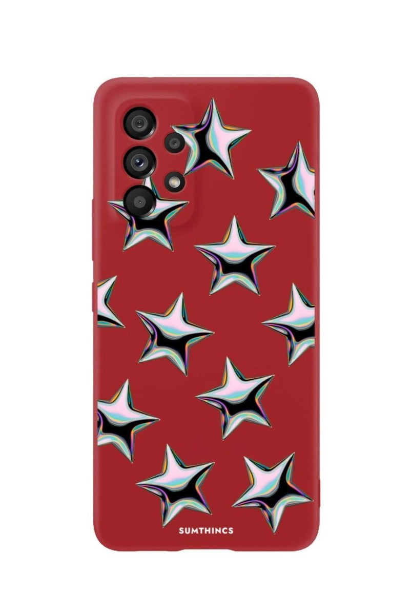 Samsung A06 Stars Premium Telefon Kılıfı Kırmızı - SUMTHINCS