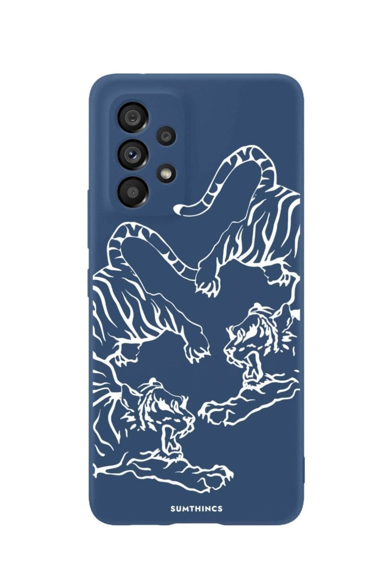 Samsung A06 Tigers Premium Telefon Kılıfı Pasifik Mavi - SUMTHINCS