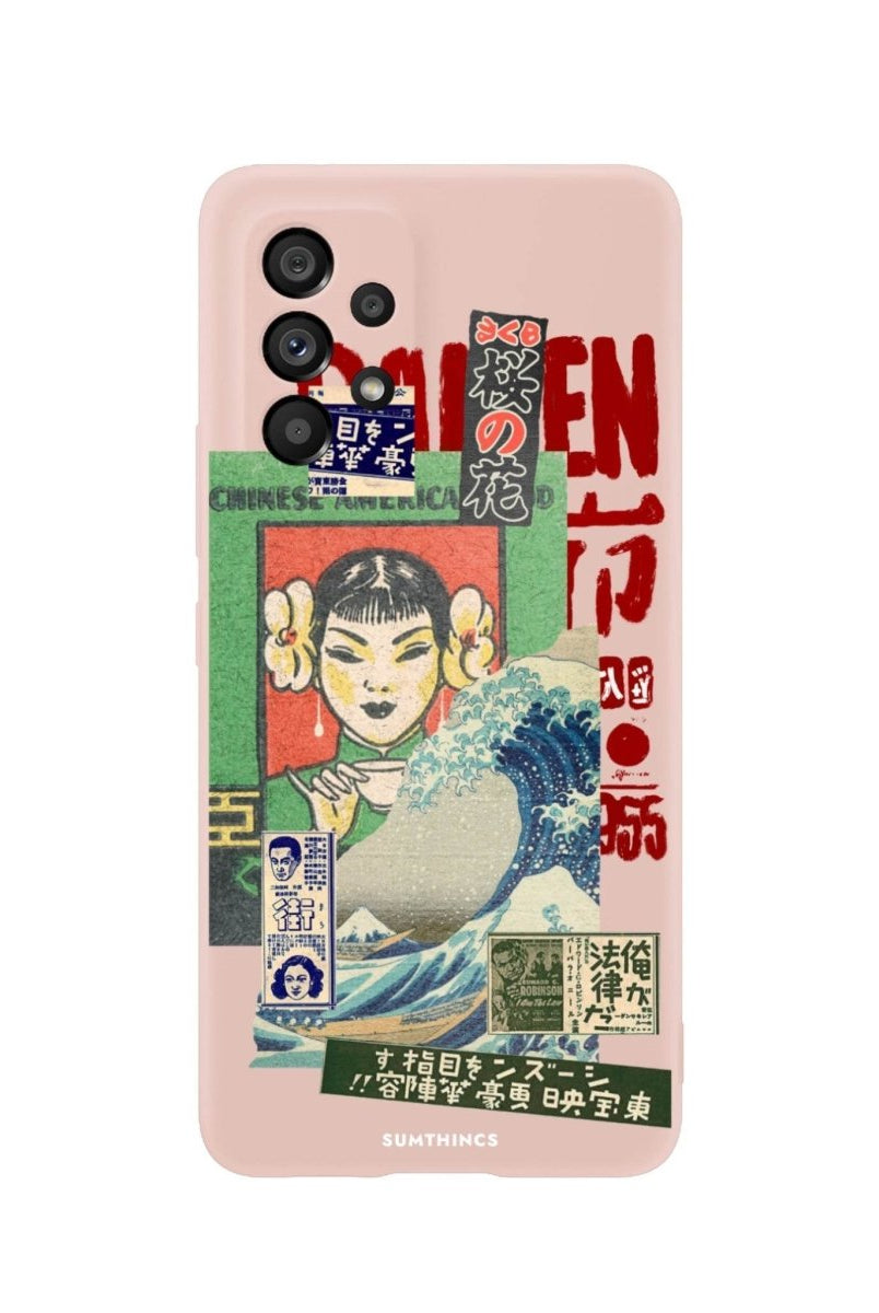 Samsung A06 Vintage Poster Premium Telefon Kılıfı Bej - SUMTHINCS