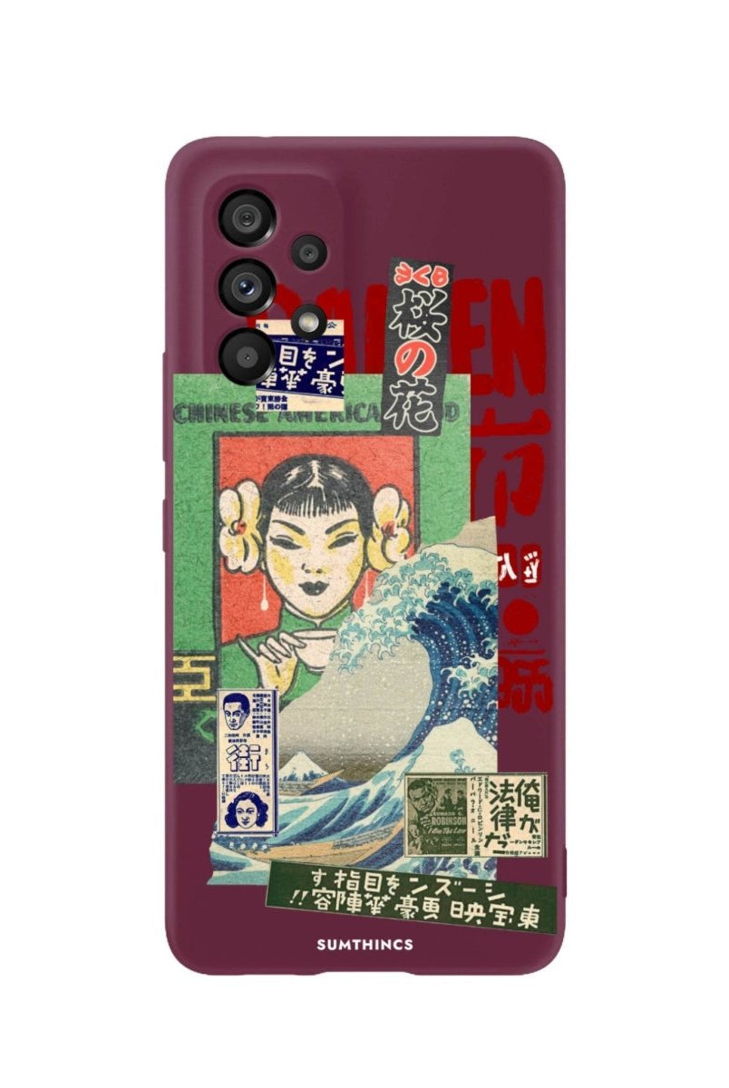 Samsung A06 Vintage Poster Premium Telefon Kılıfı Bordo - SUMTHINCS