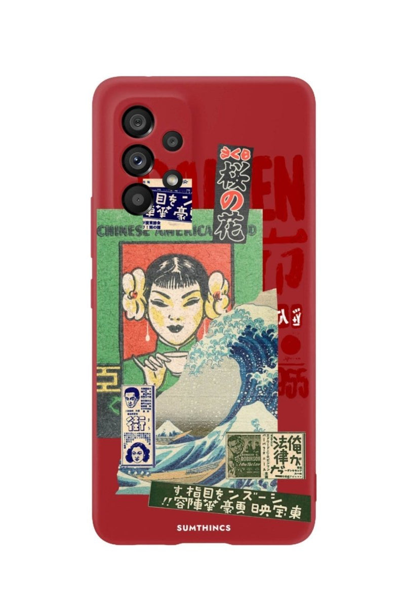 Samsung A06 Vintage Poster Premium Telefon Kılıfı Kırmızı - SUMTHINCS