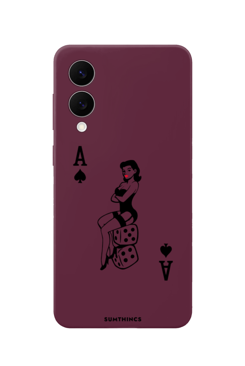 Samsung A07 Ace Queen Premium Telefon Kılıfı Bordo - SUMTHINCS