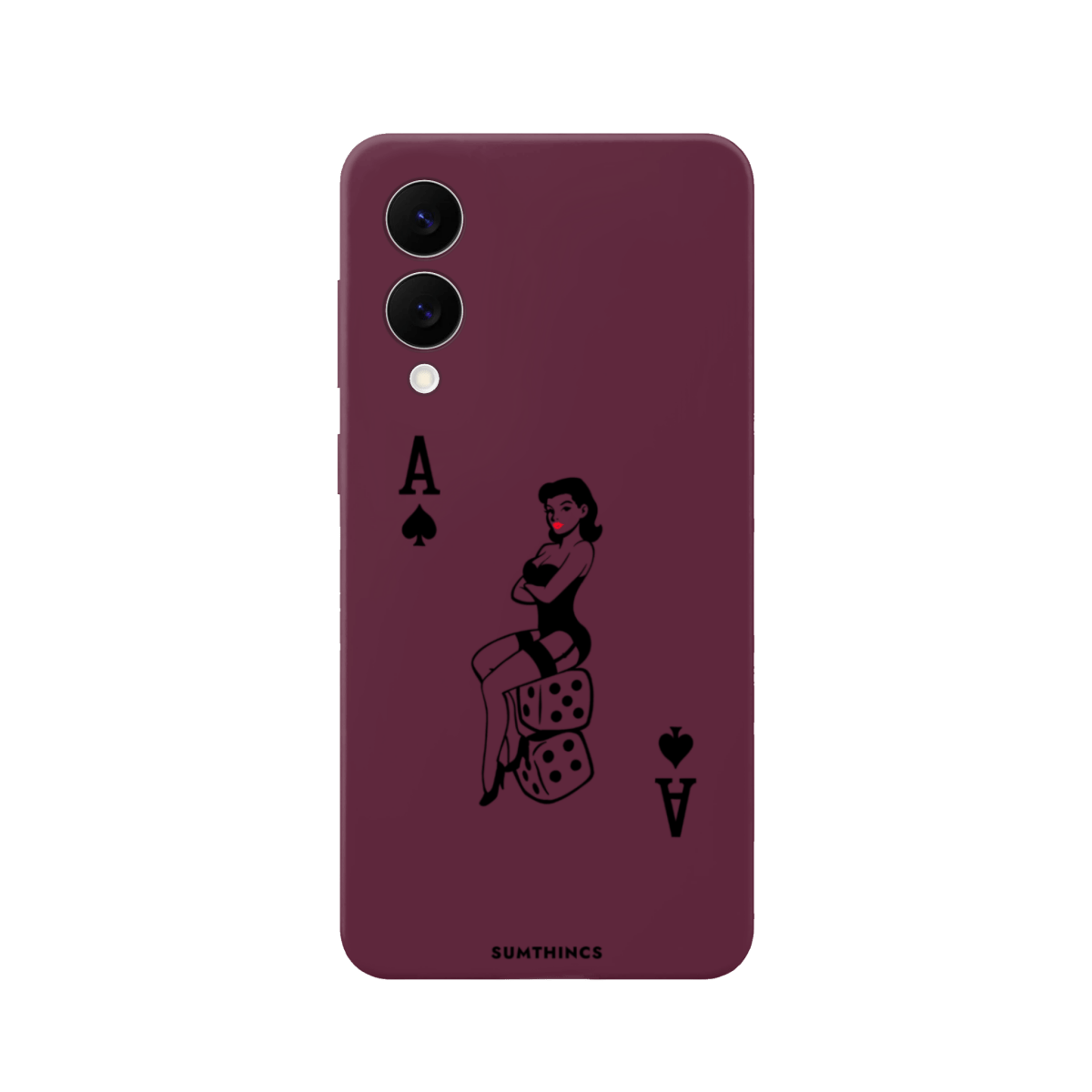 Samsung A07 Ace Queen Premium Telefon Kılıfı Bordo - SUMTHINCS