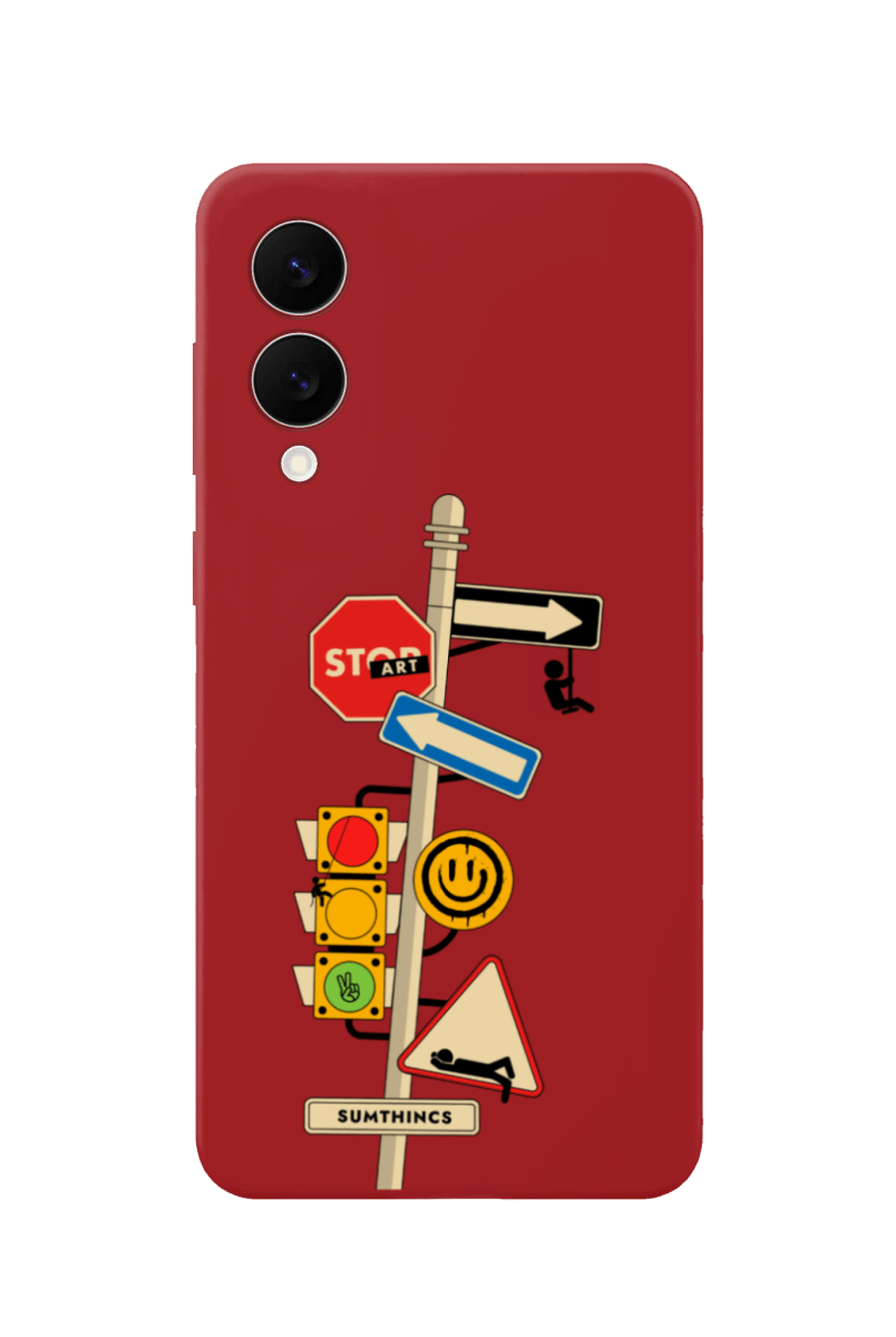 Samsung A07 Crossroad Premium Telefon Kılıfı Kırmızı - SUMTHINCS