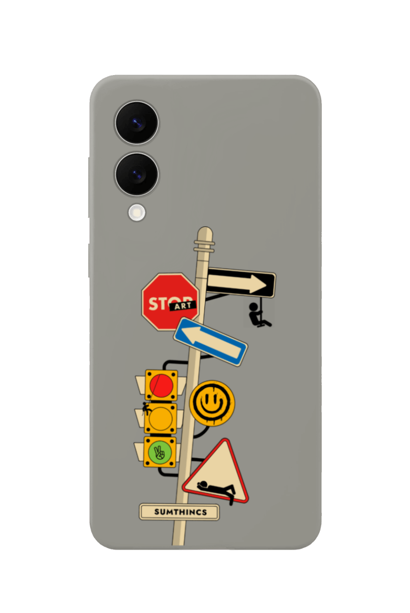 Samsung A07 Crossroad Premium Telefon Kılıfı Gri - SUMTHINCS