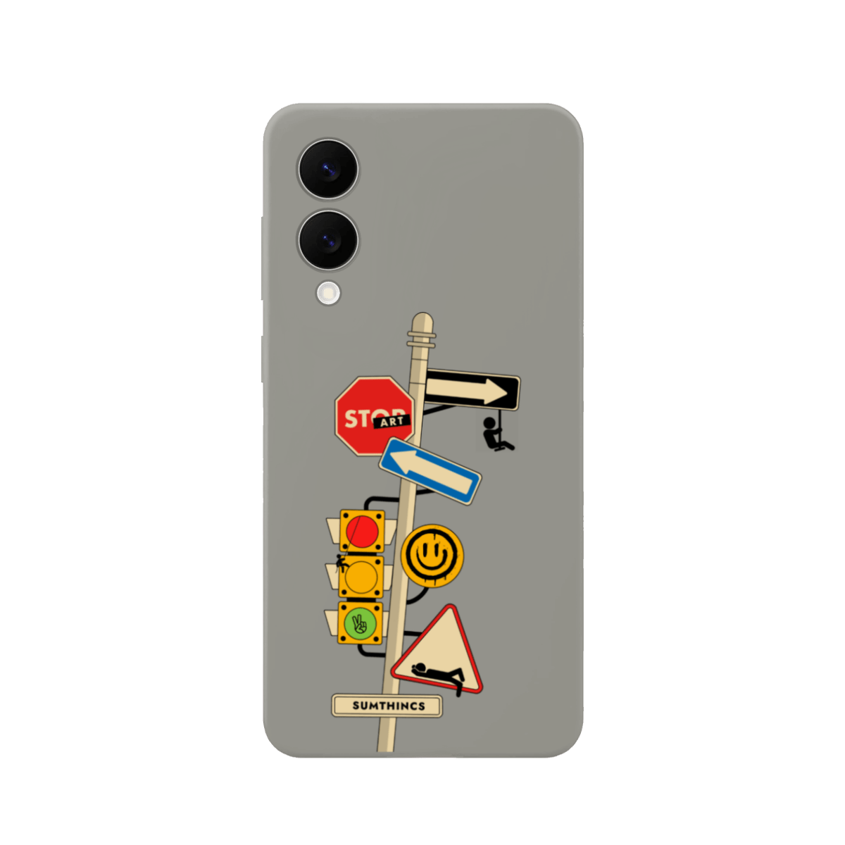 Samsung A07 Crossroad Premium Telefon Kılıfı Gri - SUMTHINCS