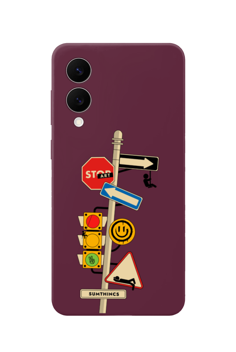 Samsung A07 Crossroad Premium Telefon Kılıfı Bordo - SUMTHINCS