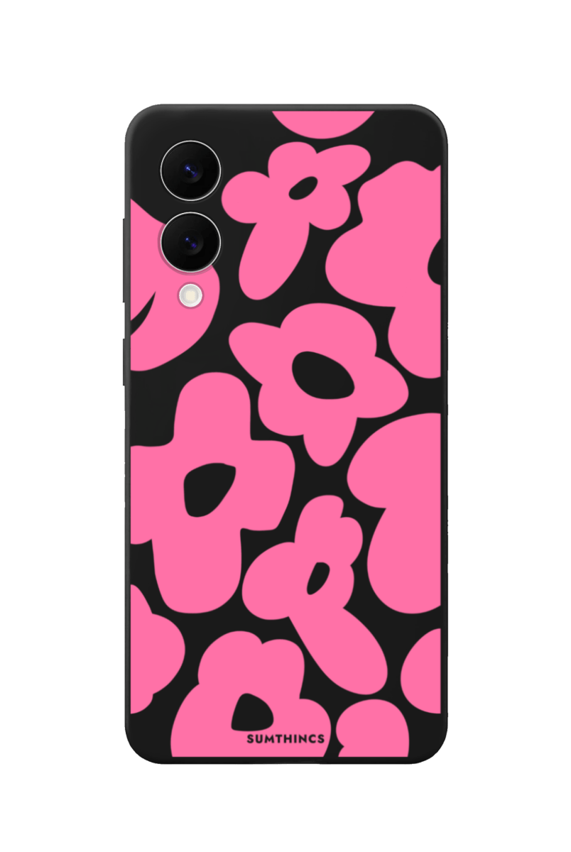 Samsung A07 Daisy Pop Premium Telefon Kılıfı Siyah - SUMTHINCS