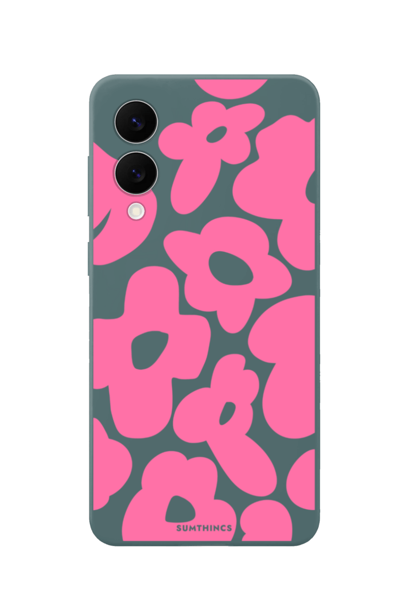 Samsung A07 Daisy Pop Premium Telefon Kılıfı Kaktüs Yeşili - SUMTHINCS