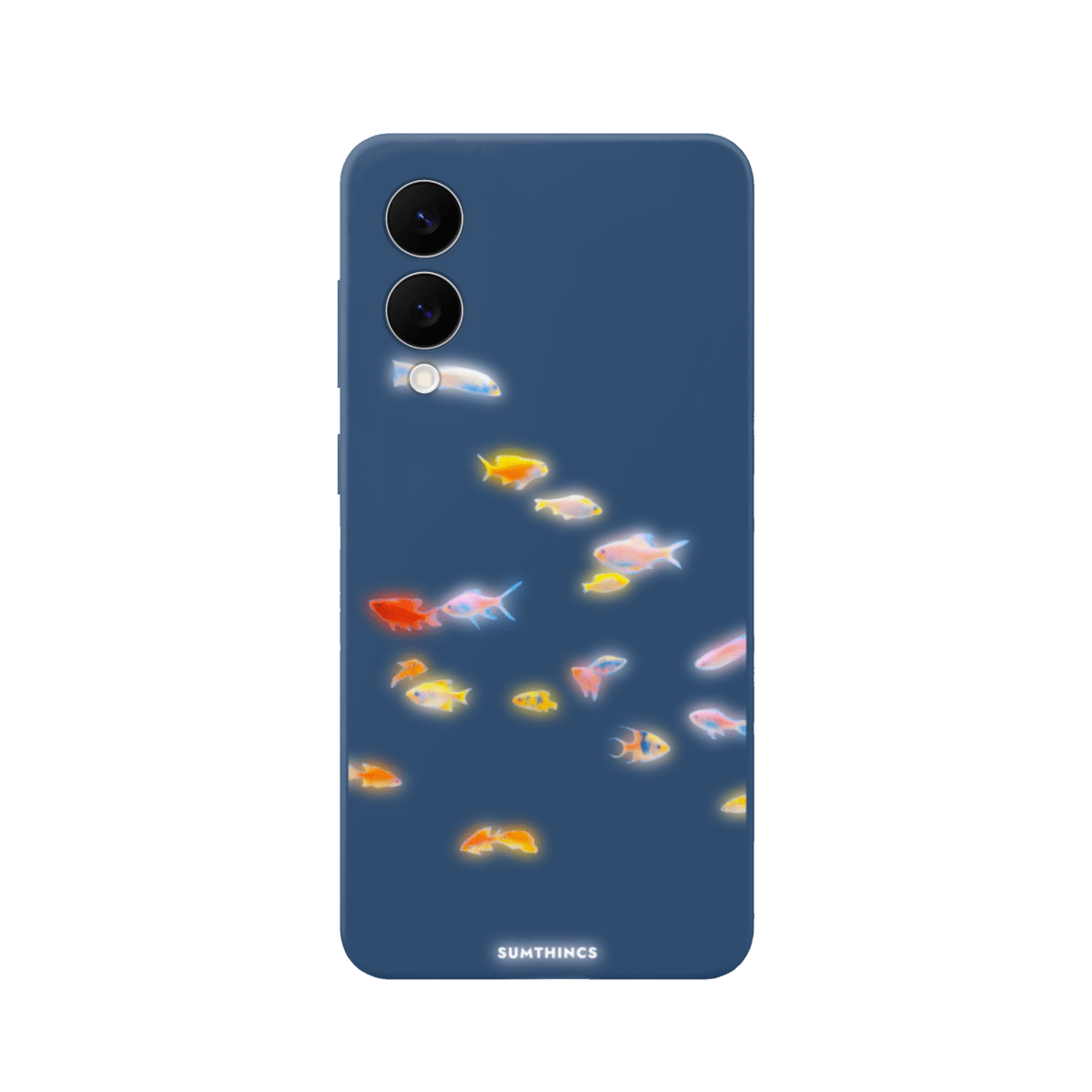 Samsung A07 Neon Fish Premium Telefon Kılıfı Pasifik Mavi - SUMTHINCS