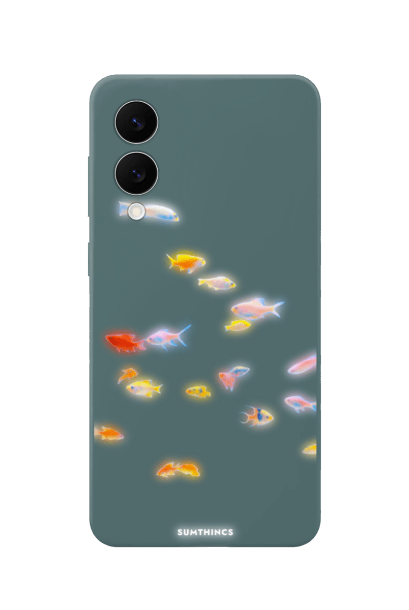 Samsung A07 Neon Fish Premium Telefon Kılıfı Kaktüs Yeşili - SUMTHINCS