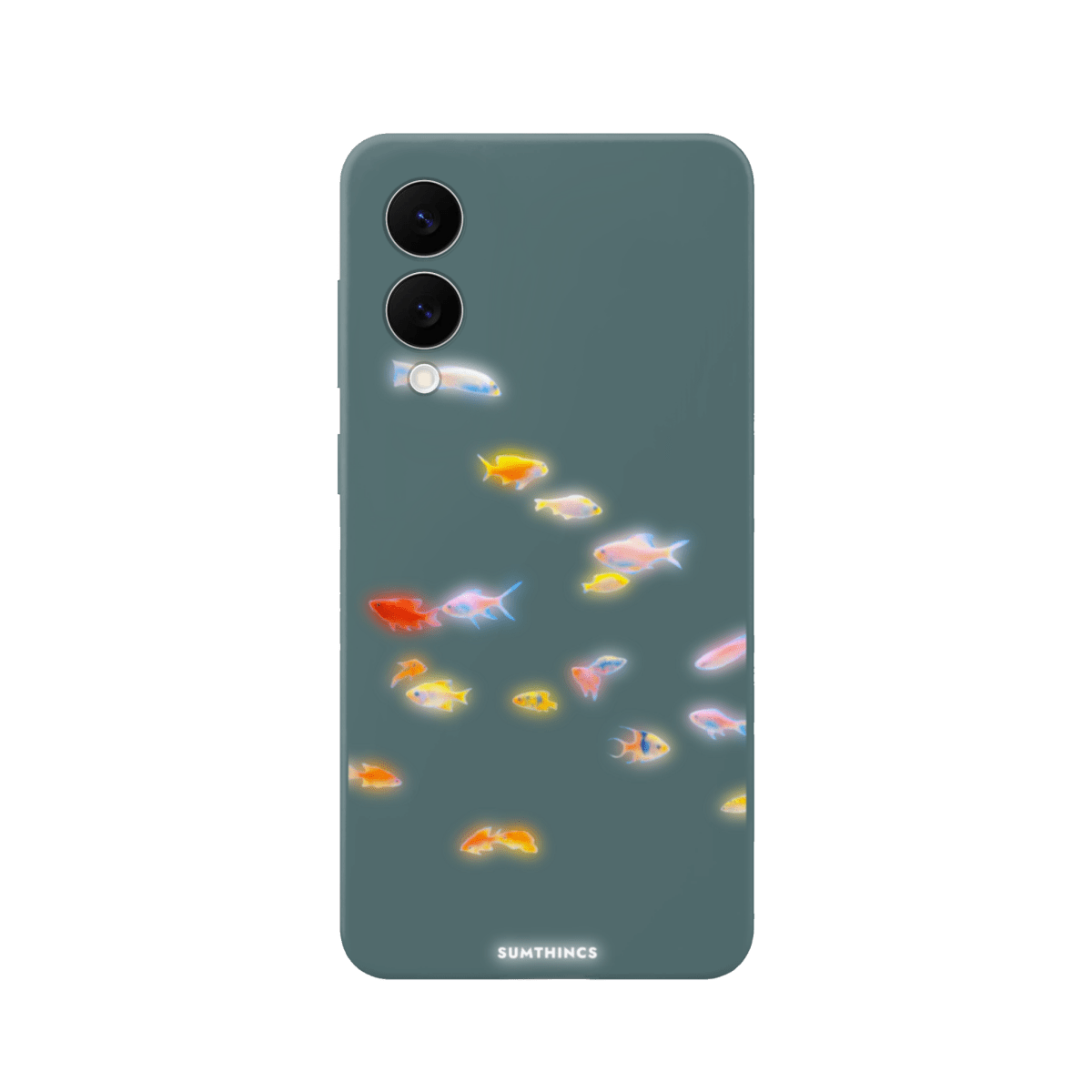 Samsung A07 Neon Fish Premium Telefon Kılıfı Kaktüs Yeşili - SUMTHINCS