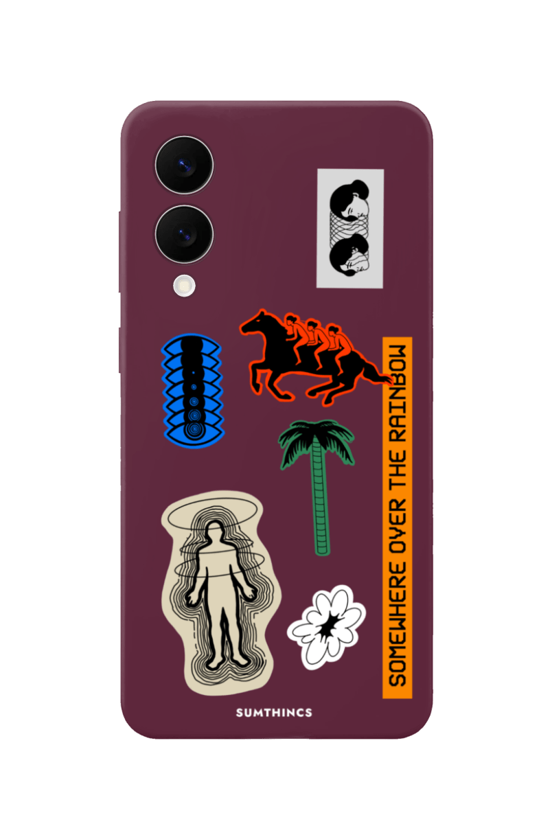 Samsung A07 Somewhere Premium Telefon Kılıfı Bordo - SUMTHINCS