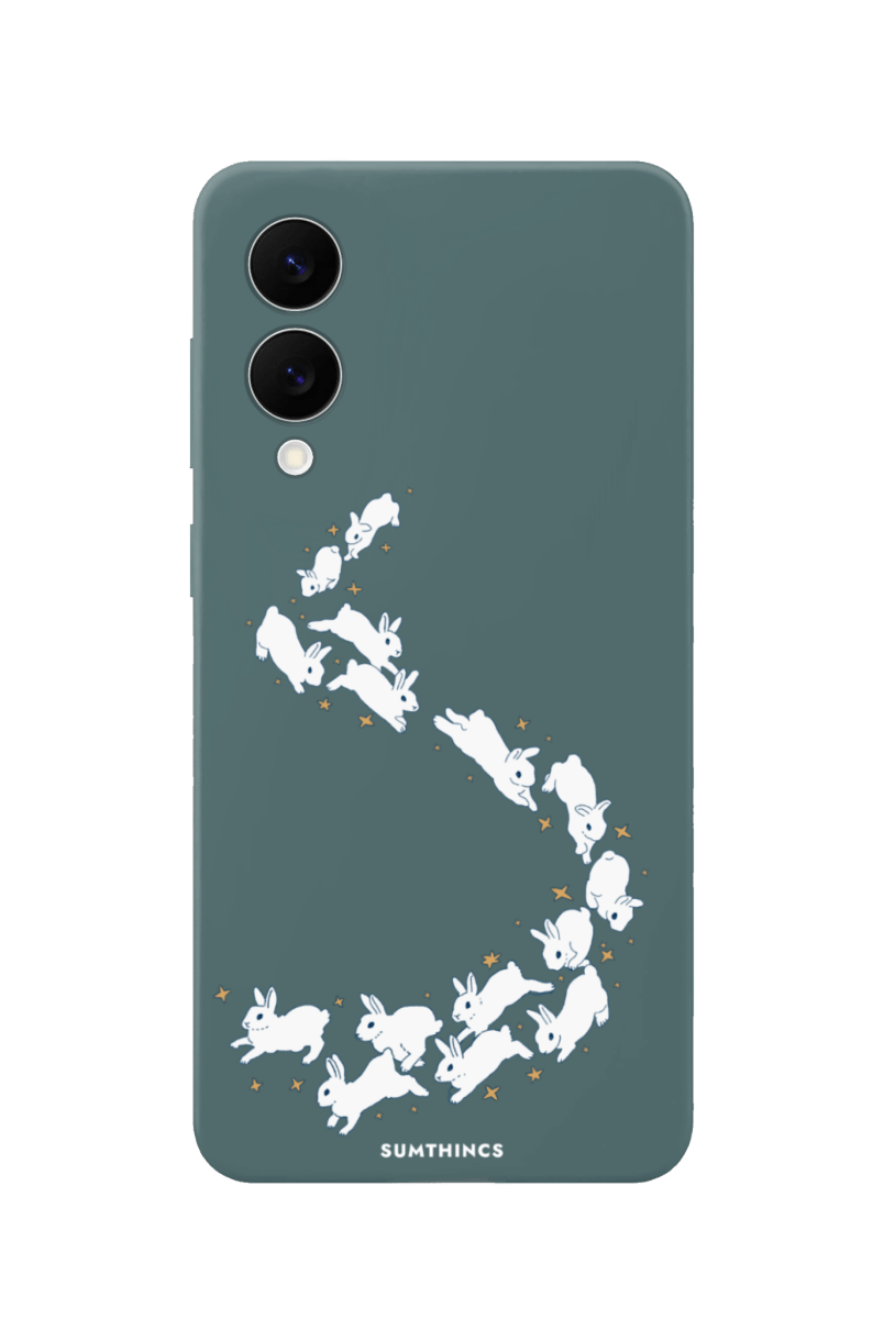 Samsung A07 Starry Bunnies Premium Telefon Kılıfı Kaktüs Yeşili - SUMTHINCS