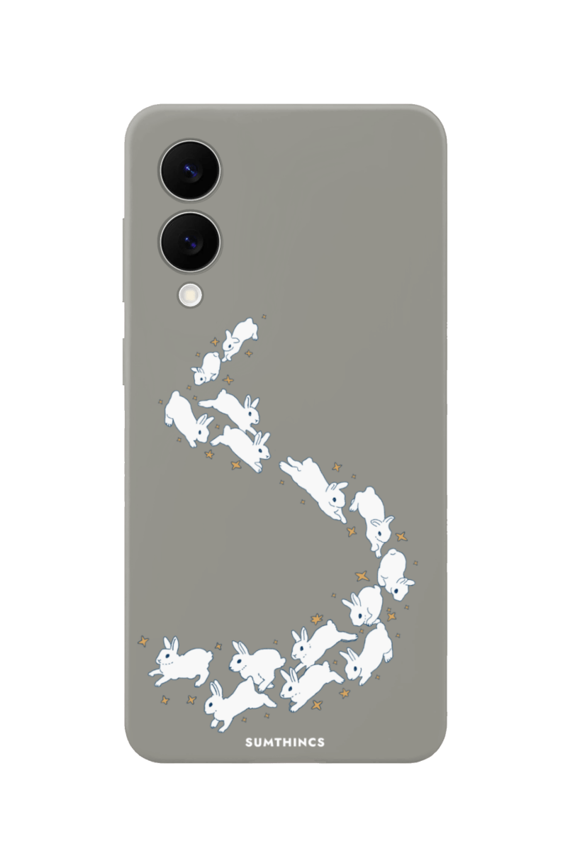 Samsung A07 Starry Bunnies Premium Telefon Kılıfı Gri - SUMTHINCS