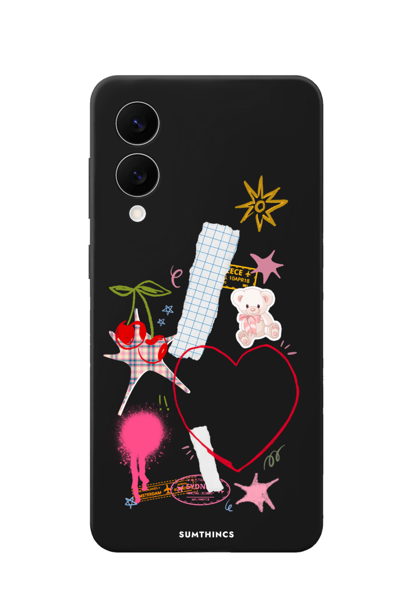 Samsung A07 Sweet Chaos Premium Telefon Kılıfı Siyah - SUMTHINCS