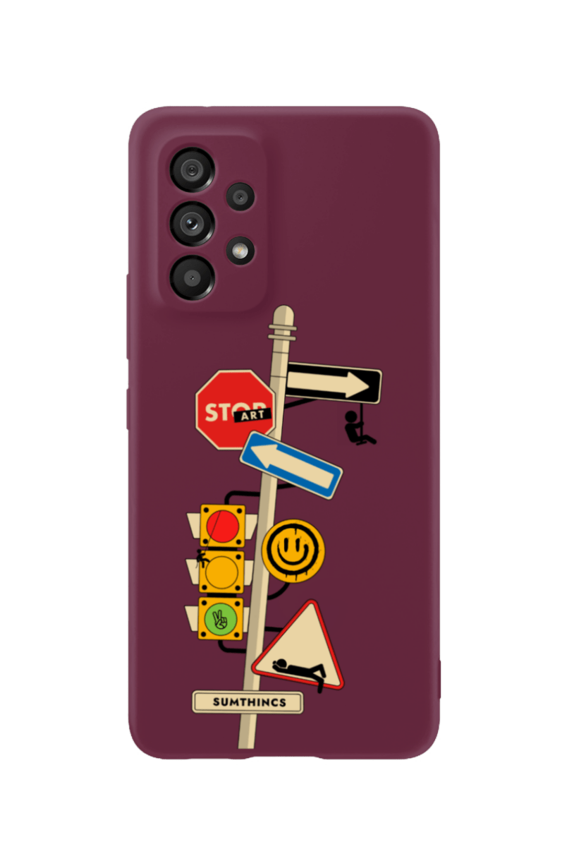 Samsung A13 Crossroad Premium Telefon Kılıfı Bordo - SUMTHINCS