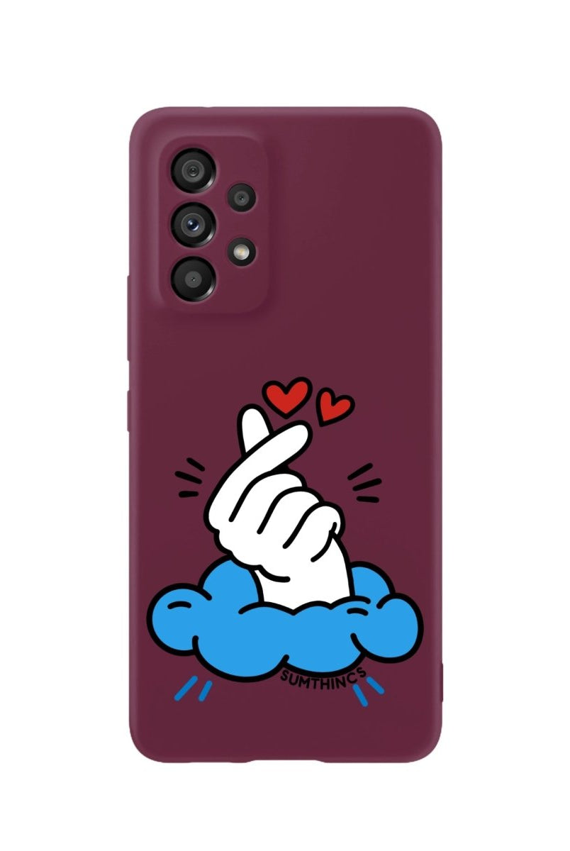 Samsung A13 Crush Premium Telefon Kılıfı Bordo - SUMTHINCS