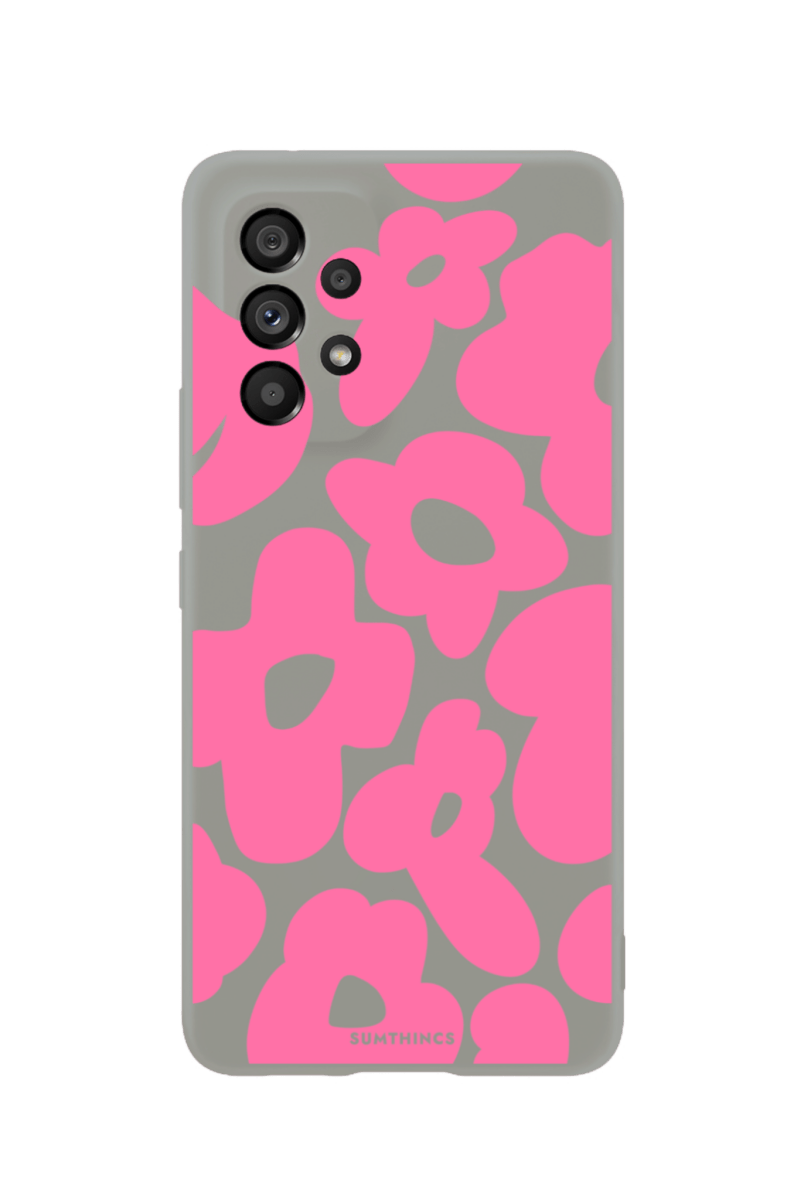 Samsung A13 Daisy Pop Premium Telefon Kılıfı Gri - SUMTHINCS