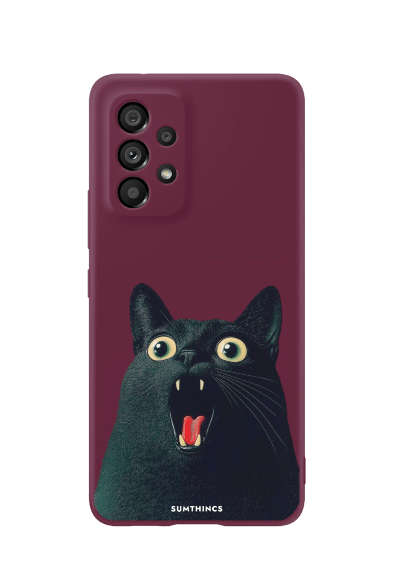 Samsung A13 Meoww Premium Telefon Kılıfı Bordo - SUMTHINCS
