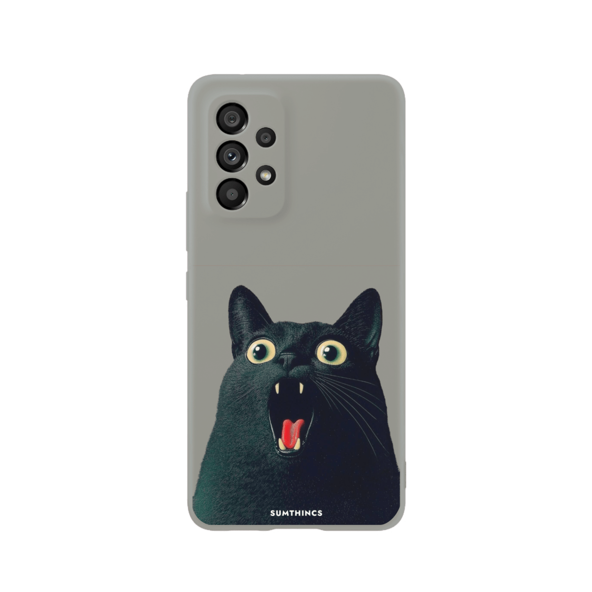 Samsung A13 Meoww Premium Telefon Kılıfı Gri - SUMTHINCS