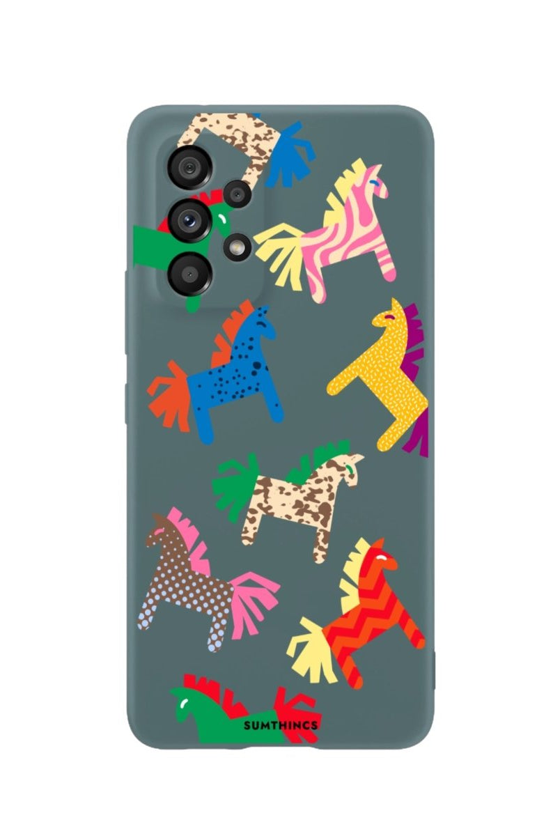 Samsung A13 Ponies Premium Telefon Kılıfı Kaktüs Yeşili - SUMTHINCS