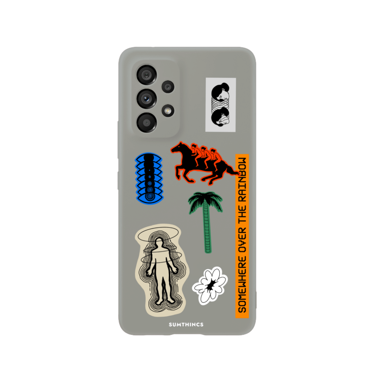 Samsung A13 Somewhere Premium Telefon Kılıfı Gri - SUMTHINCS