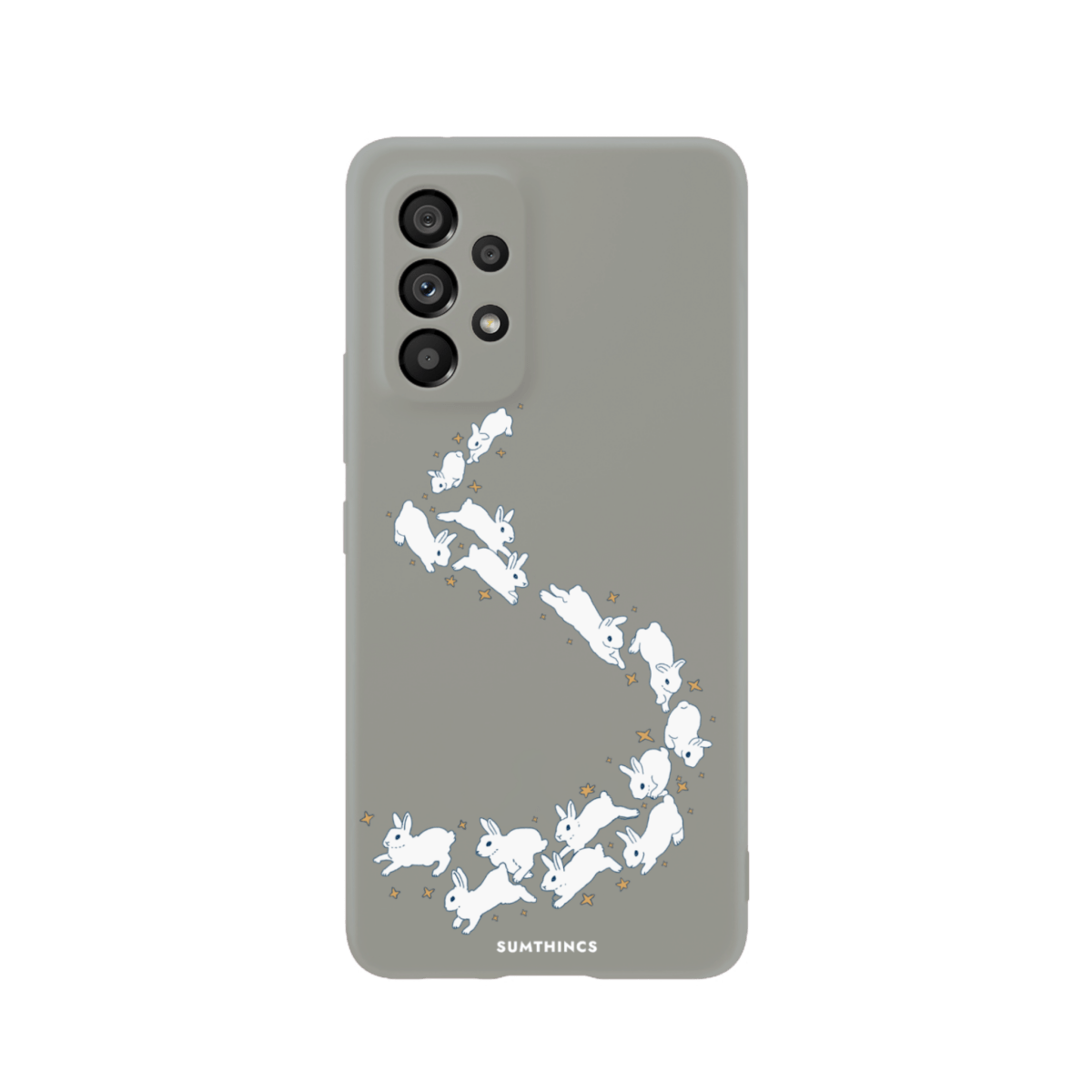 Samsung A13 Starry Bunnies Premium Telefon Kılıfı Gri - SUMTHINCS