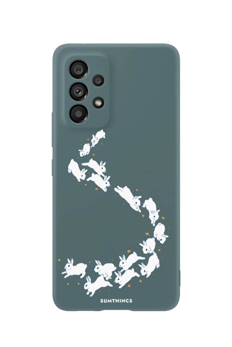 Samsung A13 Starry Bunnies Premium Telefon Kılıfı Kaktüs Yeşili - SUMTHINCS