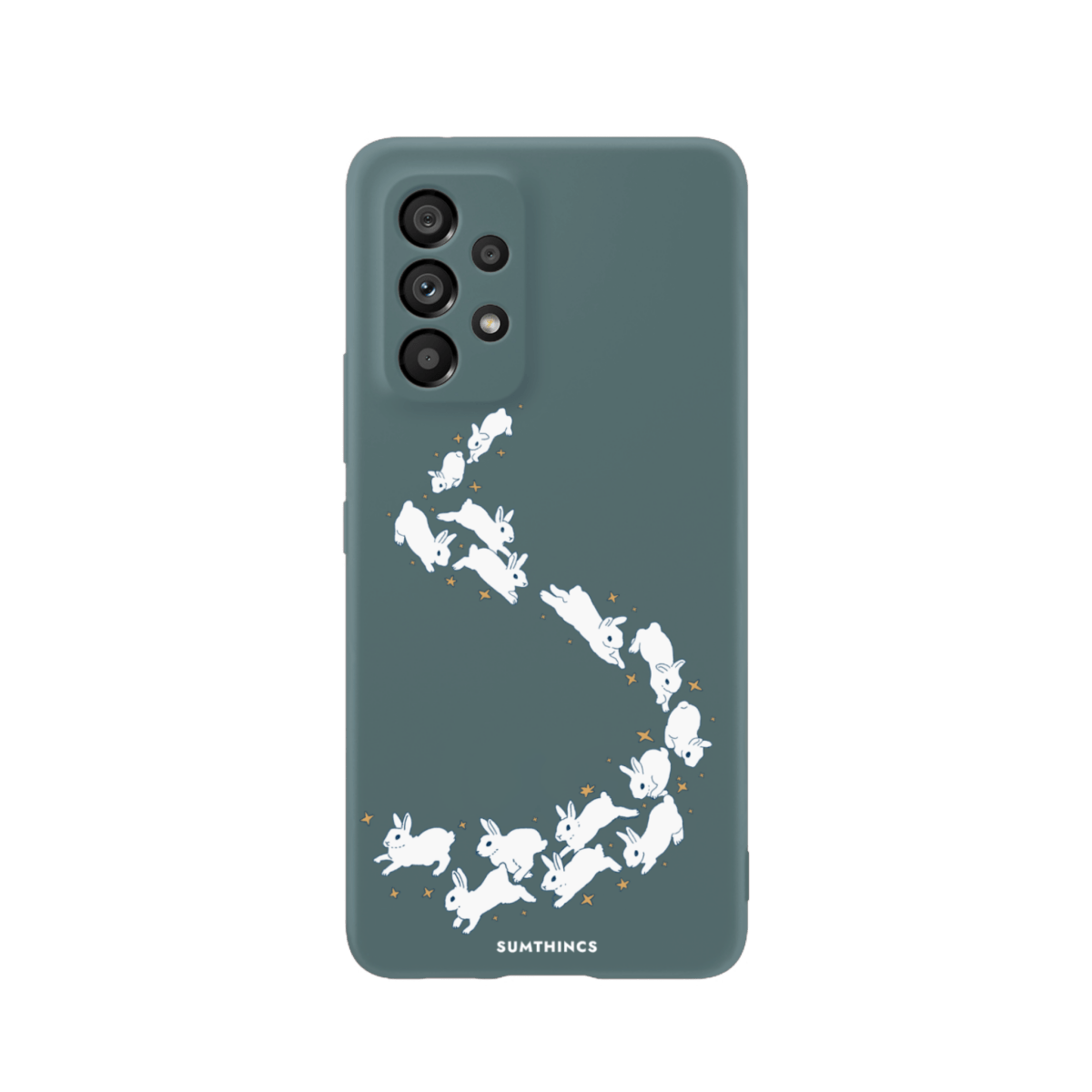 Samsung A13 Starry Bunnies Premium Telefon Kılıfı Kaktüs Yeşili - SUMTHINCS