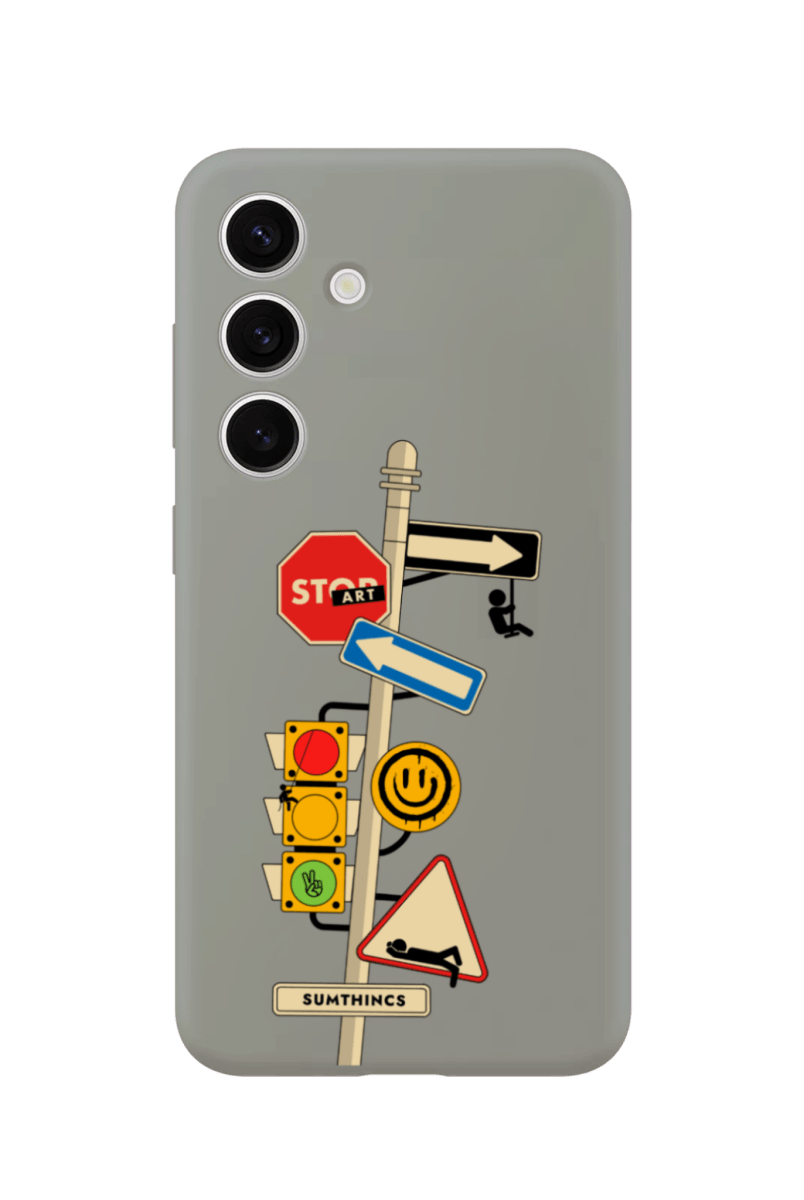 Samsung A14 Crossroad Premium Telefon Kılıfı Gri - SUMTHINCS